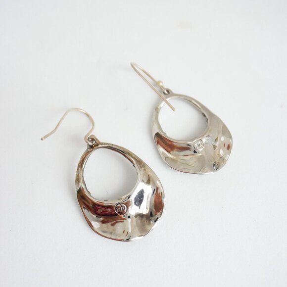 *Alexis Bittar*  Silver Rhinestone Encrusted Dangle Earrings. - Picture 10 of 10